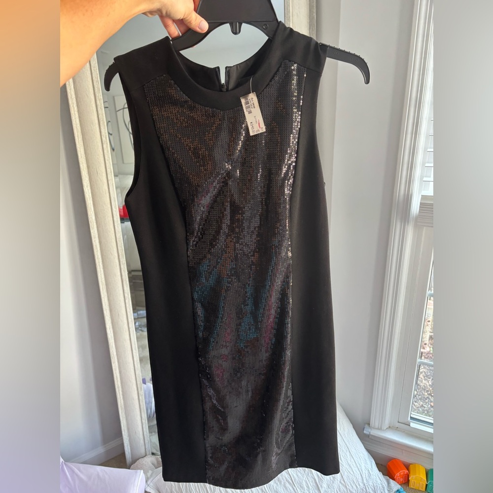 DREW Black Sequin Dress